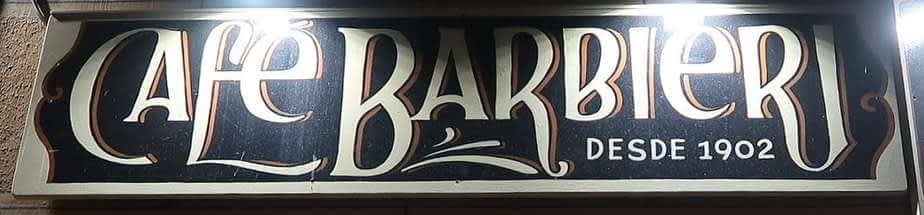 L'enseigne du café Barbieri